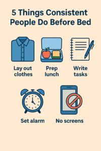 5 Things that consistent people do for a better lifestyle.